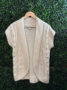 Neiman Marcus, Short Sleeve Open Front Cardigan Sweater, Women’s size S